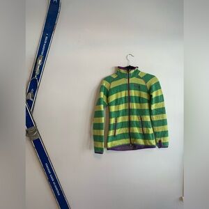 Bergans of Norway Green and Yellow Striped Sweater